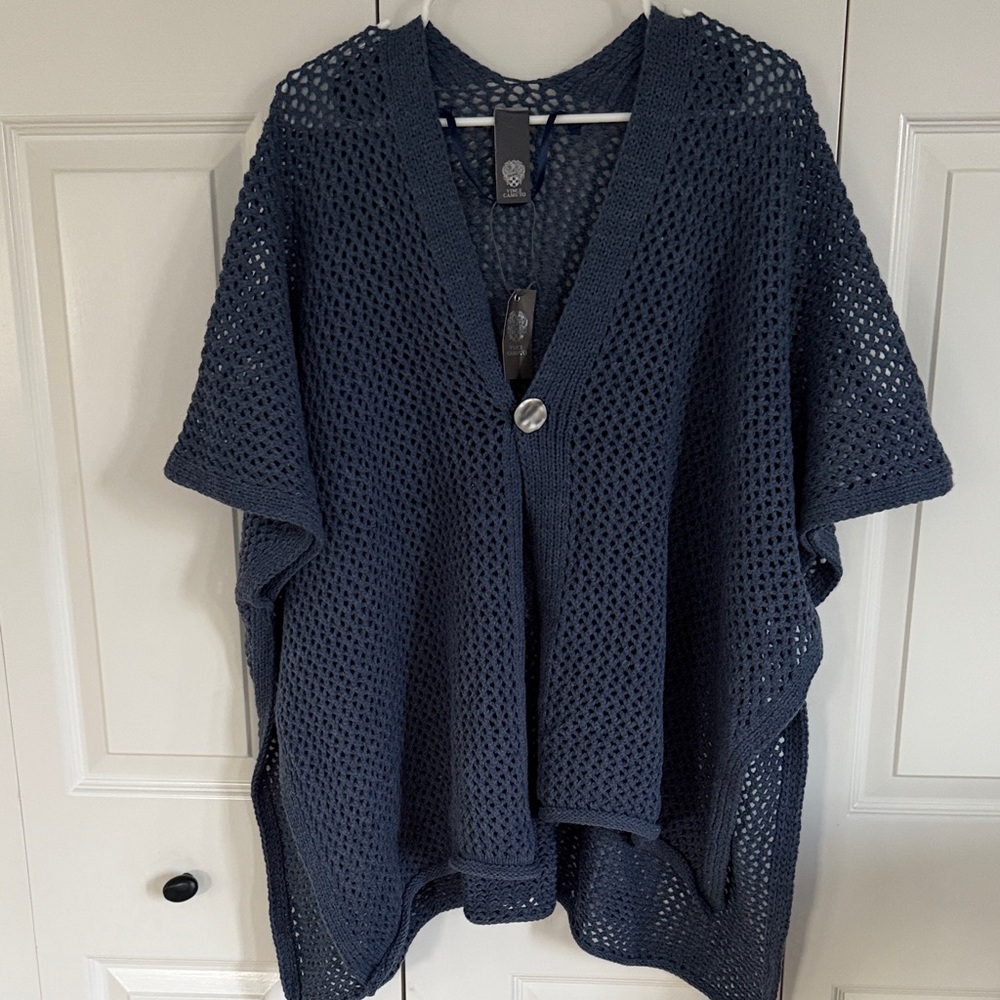Vince Camuto Navy Open-Knit Women'